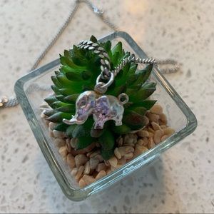 Sterling silver elephant pendant